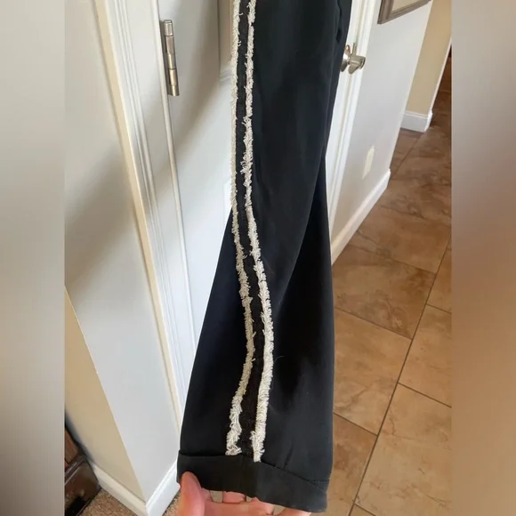 NWT GoSilk pants with fringe stripes and pockets. - Picture 8 of 10